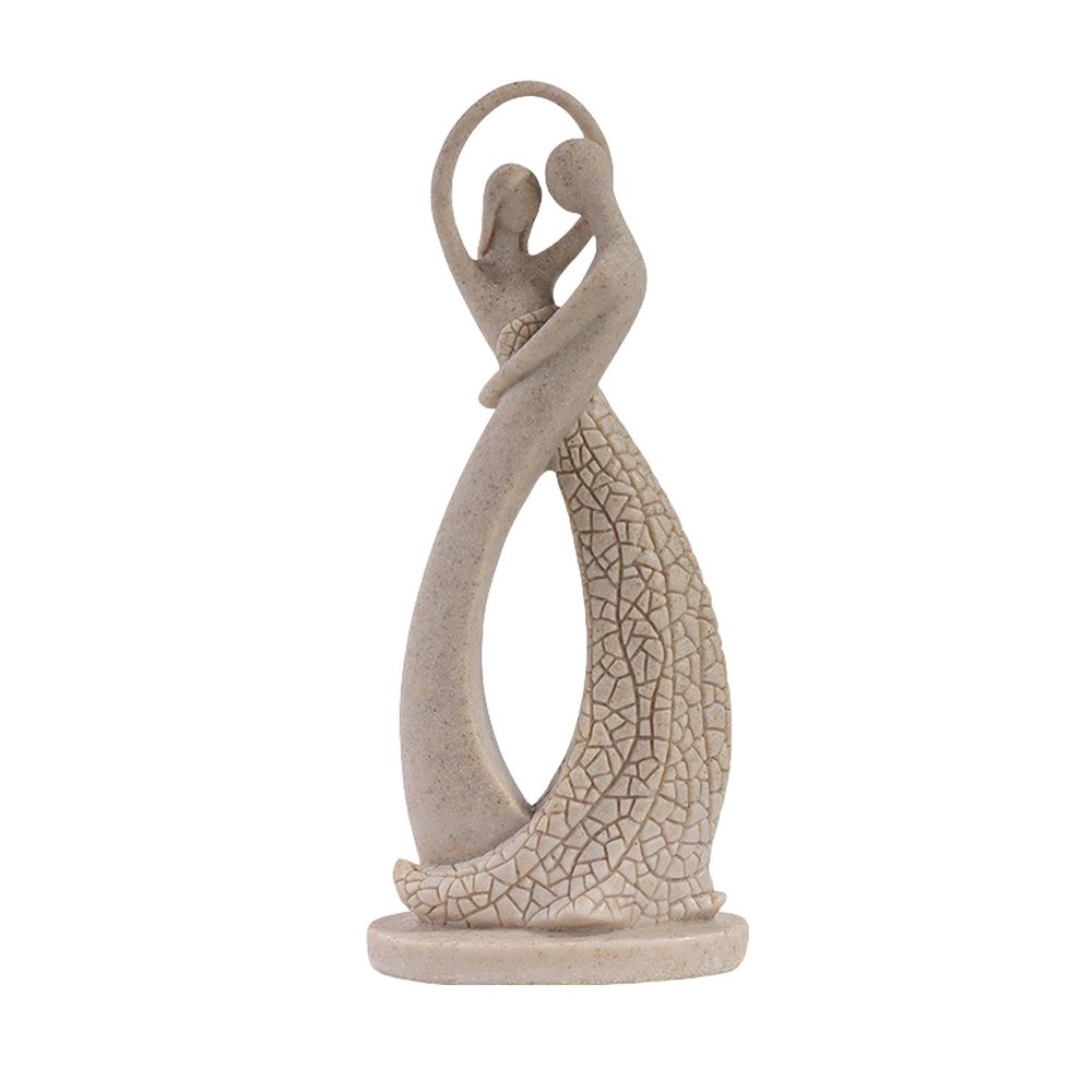 Whbbbj Abstract Couple Sculptures, Dancing Girl and Boy Statues, Hugging Couple Figurines, Resin Couple Figurine Crafts, Dancing Couple Art Crafts Collectible Gift, for Modern Home Office Decor(A)