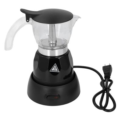 Asixxsix Electric Espresso Maker, 150ML Electric Espresso Coffee Maker, Electric mocha Pot with Detachable Base, Aluminum Electric Mocha Pot, Coffee Machine for Home Kitchen Office