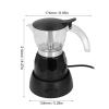 Asixxsix Electric Espresso Maker, 150ML Electric Espresso Coffee Maker, Electric mocha Pot with Detachable Base, Aluminum Electric Mocha Pot, Coffee Machine for Home Kitchen Office view 3