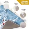 Blue Snowman Dish Drying Mat Winter Pine Tree Drainer Rack Mats 18x24 Inch Absorbent Fast Dry Dish Pad Protector Kitchen Counter Accessories view 4