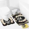 OURTEV Bathroom Rug Sets of 2 Bath Mat Devil Satan Absorbent Bath Rugs Set Non-Slip Toilet Mat U Shape Contour Rug Dry Quickly Shower Mat for Bathroom Bedroom Kitchen view 2
