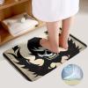 OURTEV Bathroom Rug Sets of 2 Bath Mat Devil Satan Absorbent Bath Rugs Set Non-Slip Toilet Mat U Shape Contour Rug Dry Quickly Shower Mat for Bathroom Bedroom Kitchen view 4