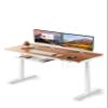 KINGSMITH 55x24 Inches Whole Piece Electric Standing Desk with Drawer, Height Adjustable Stand up Desk for Home Office, Ergonomic Sit to Stand Desk Computer Workstation, Black Walnut view 1