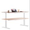 KINGSMITH 55x24 Inches Whole Piece Electric Standing Desk with Drawer, Height Adjustable Stand up Desk for Home Office, Ergonomic Sit to Stand Desk Computer Workstation, Black Walnut view 4
