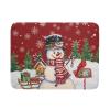 Winter Snowman Dish Drying Mat Red Bird Microfiber Dish Pad 18x24 Inch Absorbent Fast Dry Dishes Draining Mats Holiday Kitchen Accessories view 1