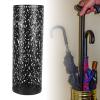 BEIJIALY Metal Umbrella Holder, Umbrella Stand Rack for Entryway, Metal Hollowed Freestanding Round Umbrella Holder Organizer Bin for Home Hotel Office Decor(Black Medium) view 1