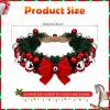 Dingion Christmas Wreath Horse Christmas Horses Neck Garland 16.9 Inches Artificial Outdoor Garland Horse Costume Rustic Farmhouse Decor for Xmas Holiday Party Parades Supplies(Xmas Bow Style) view 2