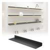 pujindu Floating Metal Wall Shelf with LED Light, Modern Storage Shelves Wall Mounted Light-Emitting Shelves, Lighted Display Stand for Entrance Bar Bathroom(23.6x7.9x2.4in-1pcs) view 1