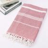 Turkish Beach Towel 70 X 40 Inch Oversized Lightweight, Quick Dry, Sand Free, Soft, Absorbent, Stripe Cotton Microfiber Pink Beach Towel for Men Women Adults Travel, Bath, Pool, Yoga, Gym, Spa view 4