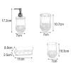 Fenteer Lotion Dispenser Toothbrush Holder Acrylic Premium Storage Case Soap Dish Toothbrush Cup for Bathroom Decor Countertop Vanity, Purple view 3