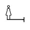 YYPTT Aluminum Alloy Wall Side Hanging Door Toilet Sign, 17.8cm/7in Gold/Black/Silver Wc Door Listing-barrier-free Hotel and Homestay Toilet Sign Guide 1PC(Women's Black 17.8x19.8cm) view 1