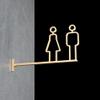 YYPTT Aluminum Alloy Wall Side Hanging Door Toilet Sign, 17.8cm/7in Gold/Black/Silver Wc Door Listing-barrier-free Hotel and Homestay Toilet Sign Guide 1PC(Women's Black 17.8x19.8cm) view 3