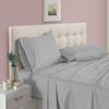 AMRIT HOME COLLECTION California Queen Size 4 Piece Sheet Set Hotel Luxury Bed Sheets 600 Thread Count - Supima Cotton Quality - -Easy-Fit Upto 14-16 Inches Deep - Light Grey Stripe - view 2