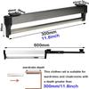 Pull Out Clothes Hanger Rail Rack - Extendable Pull Out Closet Rod - With 2 Sliding Rails Adjustable Extendable Clothes Rail, 201 Steel Finish Sliding Closet Rod, 30-80cm Wardrobe Rail(300mm/11.8inch) view 2