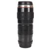 Asixxsix Camera Lens Coffee Mug, Stainless Steel Cup with Lid and Spoon, for Photographers Men Women, Portable Travel Mug (Black) view 1
