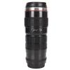 Asixxsix Camera Lens Coffee Mug, Stainless Steel Cup with Lid and Spoon, for Photographers Men Women, Portable Travel Mug (Black) view 2