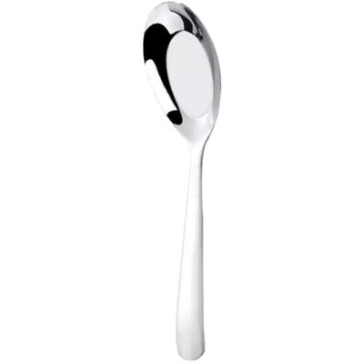 Silver Mirror Stainless Steel Soup Spoon Tableware Flatware Home Kitchen Deepen Large Capacity Fork Spoon Polished M-Spoon