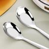 Silver Mirror Stainless Steel Soup Spoon Tableware Flatware Home Kitchen Deepen Large Capacity Fork Spoon Polished M-Spoon view 3