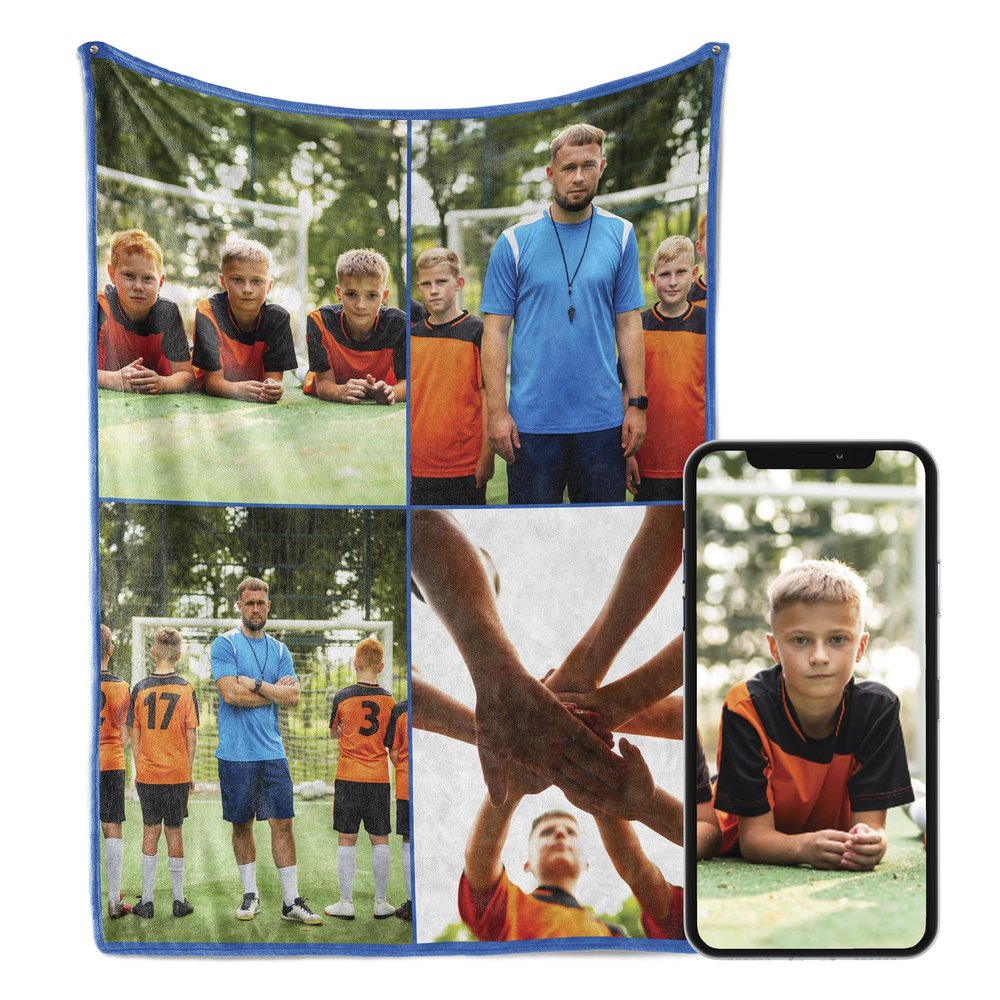Custom Blanket with Picture - Ships Next Day - Printed in USA - Personalized Picture Blanket - Vibrant Colors, Soft & Warm | Fleece - 30x40