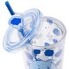 Silver Buffalo Care Bears Grumpy Bear Glitter Plastic Cold Cup with Lid and Straw Topper, 24 Ounces view 4