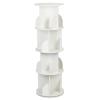 Makamsui Rotating Bookshelf, 4 Tier Rotating Bookshelf Tower Floor Standing Bookcase, Small Corner Bookshelf Storage Rack for Small Space, Wood Narrow Book Shelf Organizer for Bedroom, Living Room Wh view 1