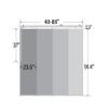 A&F Rod Dcor - Frey 4-Panel Single Rail Black Panel Track Extendable 48"-88" W x 94" H, Panel width 23.5" view 4