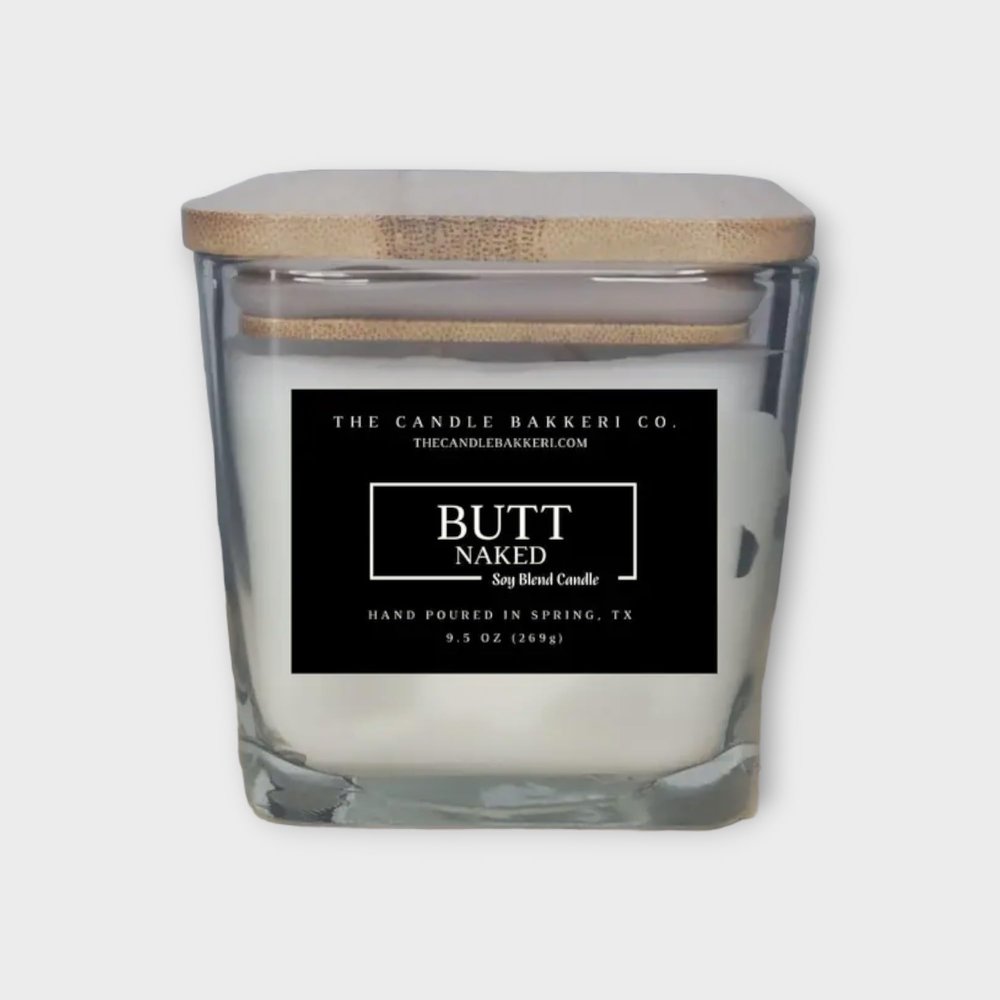 BUTT NAKED 9.5 oz CANDLE by The Candle Bakkeri Co.
