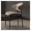 Dining Chairs Modern PU Leather Dining Chairs, High Back Upholstered Dining Room Kitchen Side Chair with Metal Legs and Curved Back for Home/Living Room/Bedroom/Office Dining Room Chairs(Beige) view 1