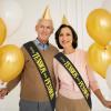 Elegant Retired Sash with Gold Foil - Funny Black Retirement Party Sash Decorations for Both Women and Men Retirement Party Supplies & Large Enough Size (35.6x3.74 inch) view 2