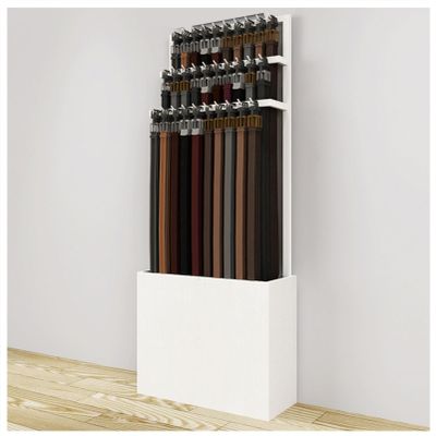 Heavy-Duty Belt Storage Shelf Belt Display Rack, Commercial Retail Belt Display Stand Belt Holder, Men Closet Belt Organizer, Boutique Store Scarf Stand Purse Shelf Tie Rack Handbag Holder