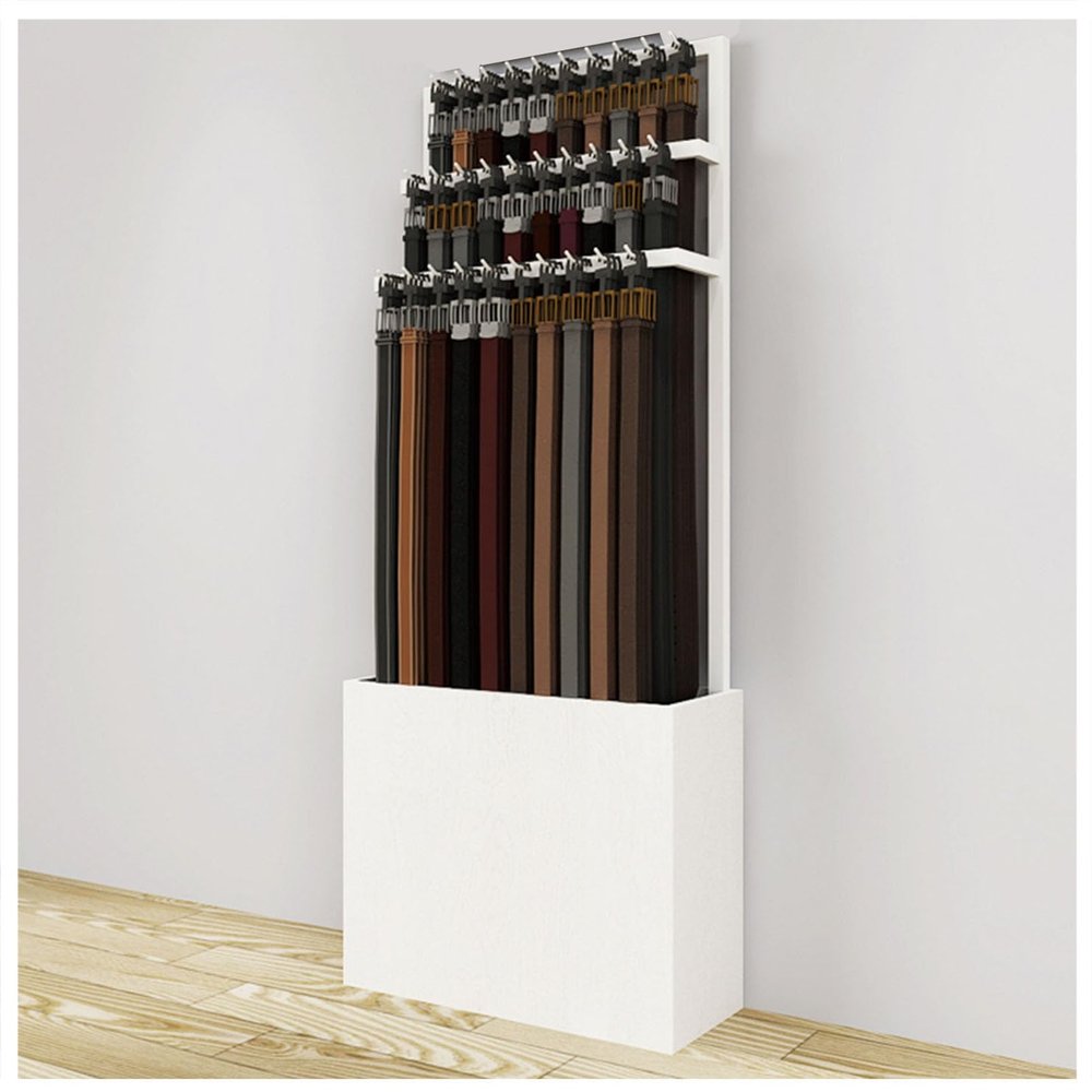 Heavy-Duty Belt Storage Shelf Belt Display Rack, Commercial Retail Belt Display Stand Belt Holder, Men Closet Belt Organizer, Boutique Store Scarf Stand Purse Shelf Tie Rack Handbag Holder