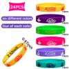 FSHANEE Happy Diwali Rubber Bracelets Happy Diwali Party Supplies Festival of Light Silicone Wristbands Indian Deepavali Hindu Party Gift Bag Fillers Goodie Bag Stuff, Set of 24 Counts view 2