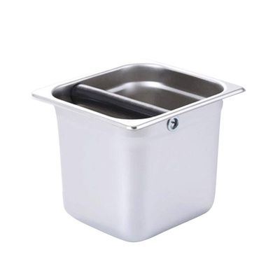 GpahrrDnij Container Built-in Coffee Steel Stainless for Gounds Coffee Box Box KitchenDining & Bar Barbell Brush (Silver, S)