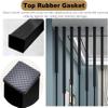 LGEOELIAS Room Divider Simple Hollow Room Screens Partition Column Decor, Black Privacy Panel Office Divider Pole No Drill, 45cm-295cm Tall Entrance Separator Stand view 4