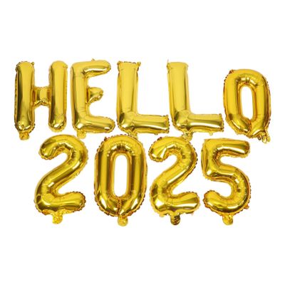 Ciieeo 1set Hello Foil Balloons Year Party Decorations Party Supplies for Festive Celebrations
