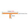 3.3cm Wide Floor Transition Strip, T Molding Gap Connection Coverage Strip, Aluminum Alloy Edge Banding, (Color : D, Size : 100cm/39.37in) view 2