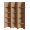LFPSVC Brown Paper Screen Partition Wall, 7 Ft High Folding Room Divider/Display Board Wall for Home Office Living Room Beauty Salon, Modern Separator Privacy Panel view 1