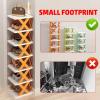Corner Shoe Rack, Shoe Rack Small Space, Space Saving DIY Floor Shoe Rack for Entryway Closet, Hallway, Stackable, Easy Assembly and Stable in Structure view 4
