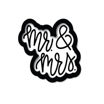 2 PCS: Mr and Mrs/Wedding/Bride Stamp & Cutter Set/Polymer Clay/Cookie Cutter (1.50 inches)
