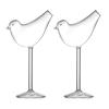 2Pcs 120ML Creative Bird Shaped Cocktail Glass,Funny Clear Crystal Glasses, Unique bird Wine Glass,Individuality Glass Goblet Cups for KTV Home Club Bar Party view 1