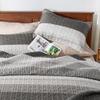 Andency Queen Quilt Bedding Set Dark Grey, 3 Pieces Patchwork Summer Striped Ultra Soft Lightweight Bedspreads, Coverlets Set with 2 Pillow Shams for All Seasons (90"x96") view 4
