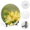 8" Ceramic Decorative Plates for Home Decor Yellow Flower Porcelain Wall Plate Ornament Modern Kitchen Dining Room Decoration Home Display Wobble-Plate view 4