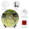 8" Ceramic Decorative Plates for Home Decor Antelope Animal Africa Porcelain Wall Plate Ornament Modern Kitchen Dining Room Decoration Home Display Wobble-Plate view 3
