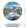 10" Ceramic Decorative Plates for Home Decor Mountains Lake Nature Sky Porcelain Wall Plate Ornament Modern Kitchen Dining Room Decoration Home Display Wobble-Plate view 2