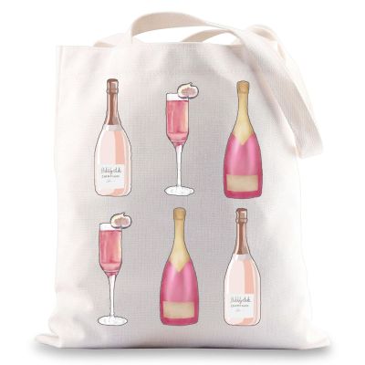 JNIAP Champagne Tote Bag Champagne Lover Gifts Champagne Shoulder Bag Champagne Bachelorette Tote Bag (Champagne tb)