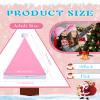 Vicenpal 50 Pcs Santa Hats Non Woven Christmas Holiday Party, Pink view 2
