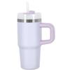 14 Oz Tumbler with Handle and Straw for Kids, Stainless Steel Vacuum Insulated Tumbler Keep Cold Heat and Ice, Gifts for Children Cups (Lavender Purple) view 1