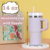 14 Oz Tumbler with Handle and Straw for Kids, Stainless Steel Vacuum Insulated Tumbler Keep Cold Heat and Ice, Gifts for Children Cups (Lavender Purple) view 3