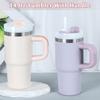 14 Oz Tumbler with Handle and Straw for Kids, Stainless Steel Vacuum Insulated Tumbler Keep Cold Heat and Ice, Gifts for Children Cups (Lavender Purple) view 4
