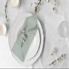 ACCENTHOME Accent Home 100% Cotton Napkins, Delicate Cloth Napkins for Dinners, Parties and Weddings18 x 18 Inch Set of 12 - Teal view 2